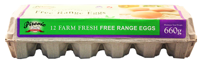 Picture of PIRVOIC FARM FRESH FREE RANGE EGGS 1DOZ 660G