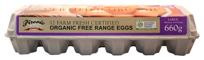 Picture of PIRVOIC CERTIFIED ORGANIC 12 FREE RANGE 12PCS EGGS 660G