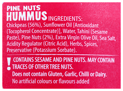 Picture of DARI'S TABLE PINE NUTS HUMMUS 200g