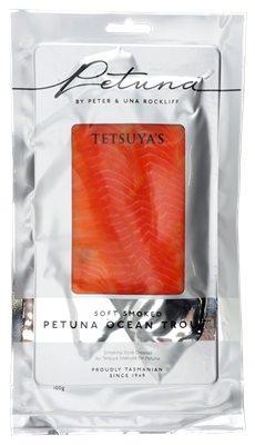 Picture of PETUNA TETSUYAS SOFT SMOKED OCEAN TROUT 100g