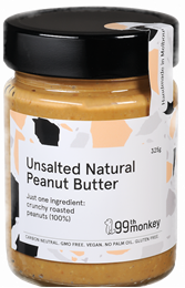 Picture of 99th MONKEY UNSALTED NATURAL PEANUT BUTTER 325G