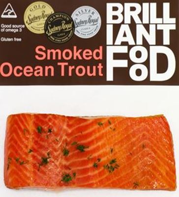 Picture of BRILLIANT FOOD HOT SMOKED OCEAN TROUT 160G