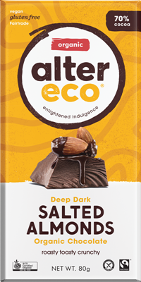 Picture of ALTER ECO SALTED ALMONDS VEGAN 80G