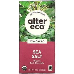 Picture of ALTER ECO SEA SALT CHOC 70%  VEGAN 80G